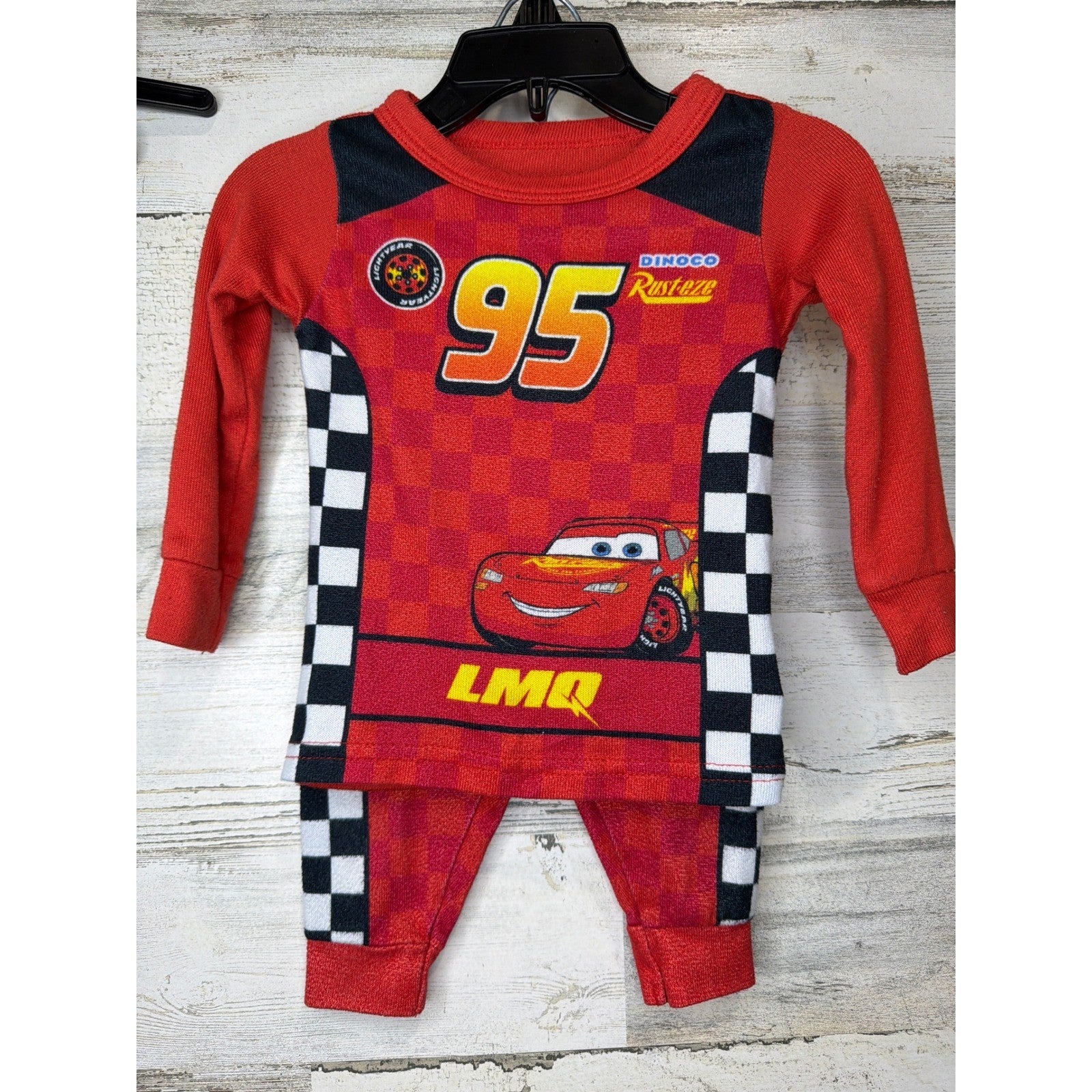 Disney Pixar Pajama Bundle Boys 12M Red Yellow Toy Story Cars Woody Lightning3
