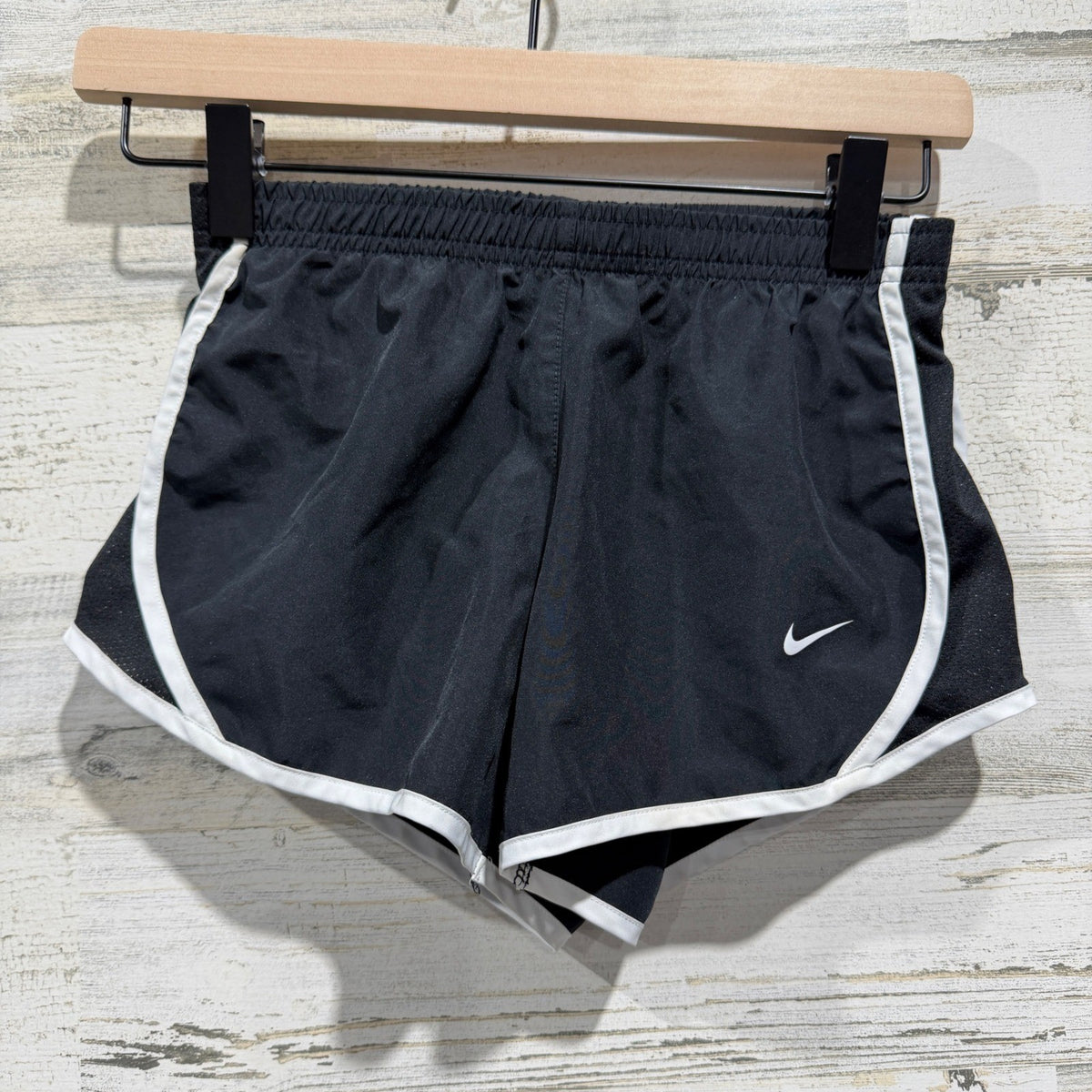 Nike Dri-FIT Tempo Running Shorts Girls S Black Polyester Activewear EUC0