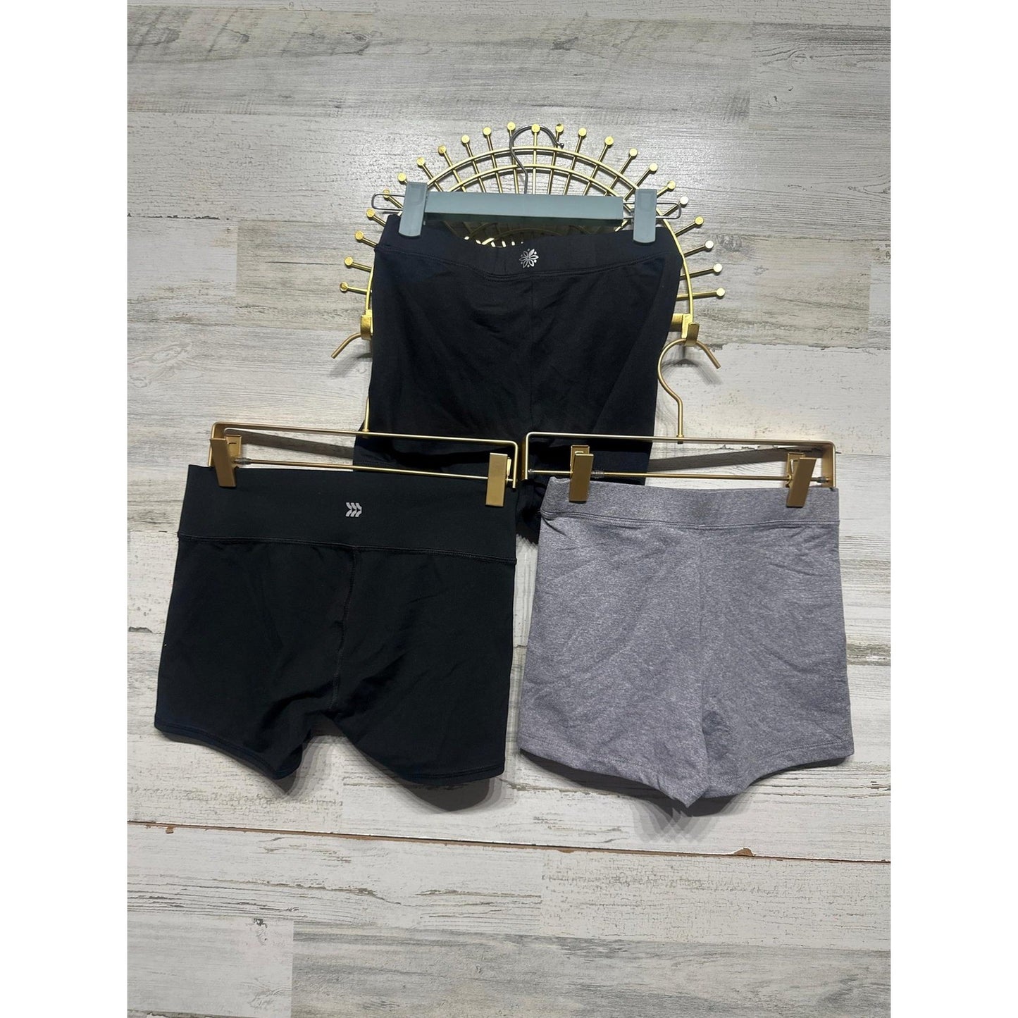All in Motion Blenet Active Shorts Girls L Black Gray 3pc Lot Sporty EUC1
