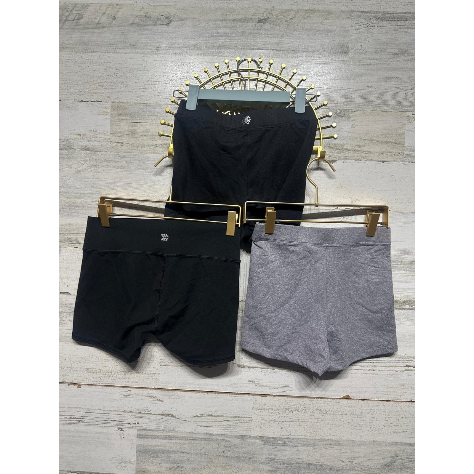 All in Motion Blenet Active Shorts Girls L Black Gray 3pc Lot Sporty EUC1