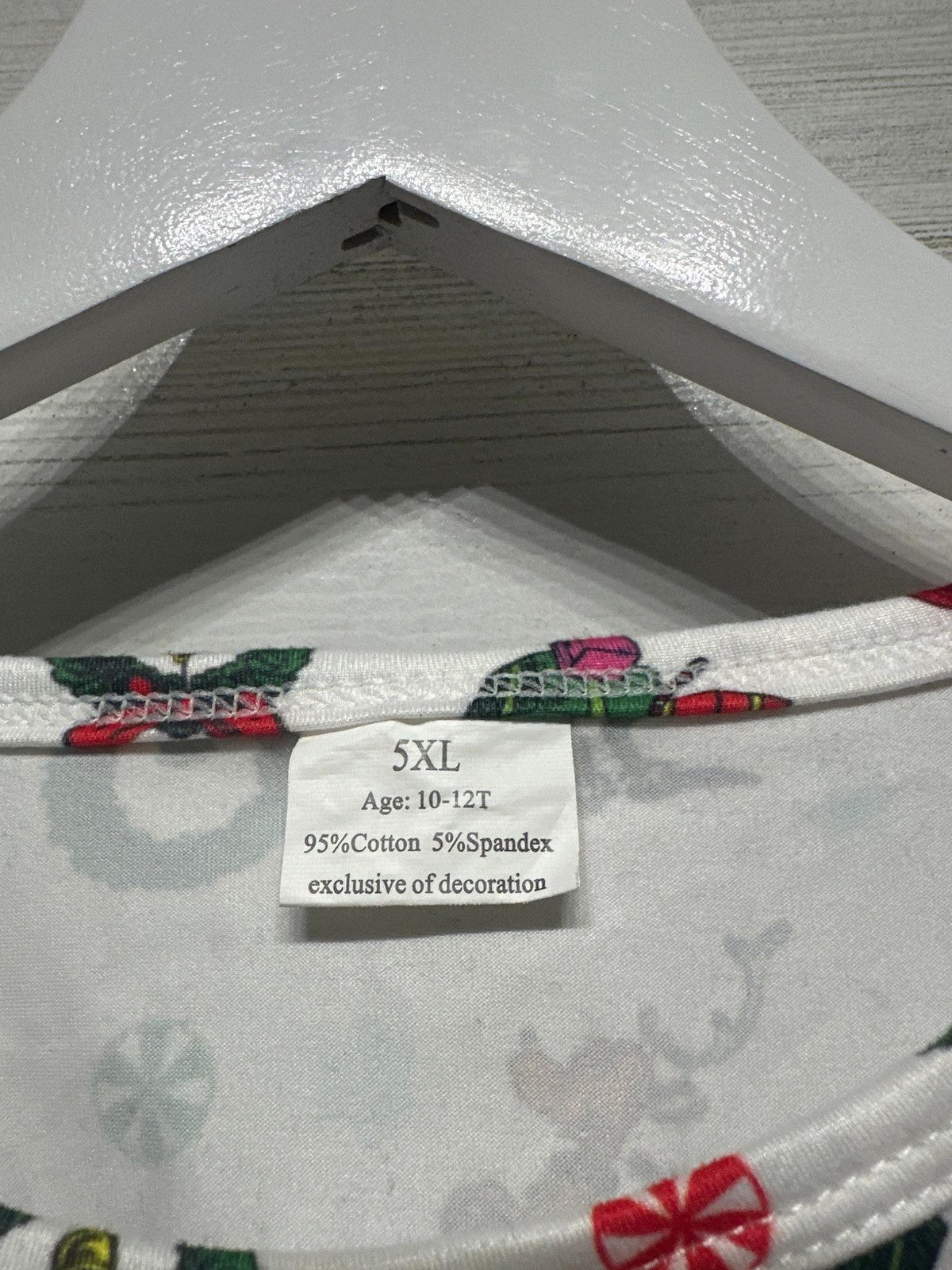 Boutique Grinch Long Sleeve Top Girls 10/12 White Christmas Ruffle EUC2
