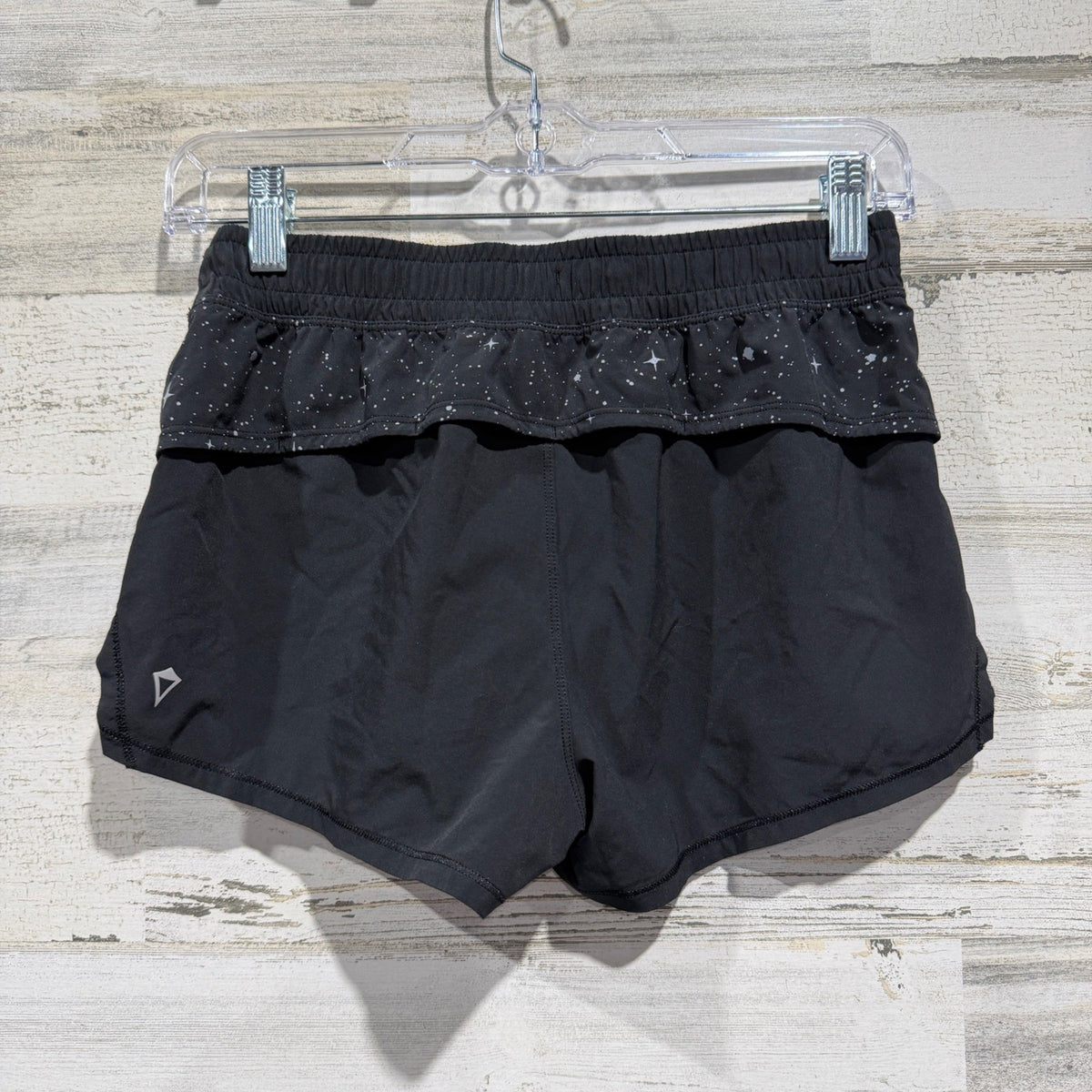 Ivivva Rhythmic Short Running Shorts Girls 14 Black Star Galaxy Print Athletic1