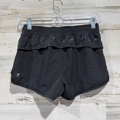 Ivivva Rhythmic Short Running Shorts Girls 14 Black Star Galaxy Print Athletic1