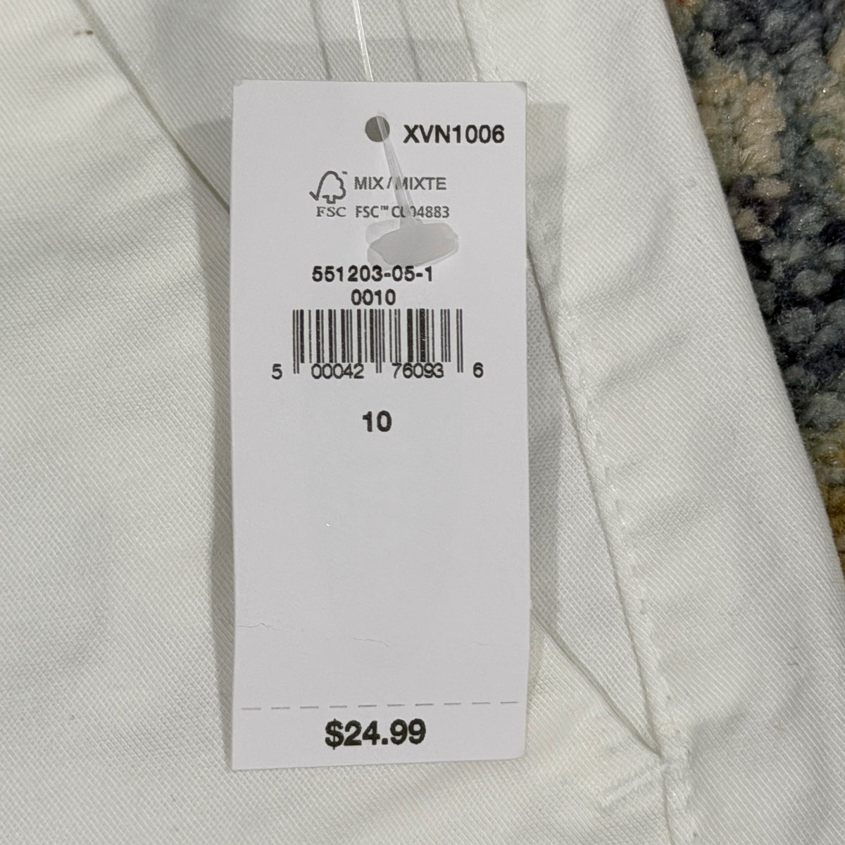Old Navy Everyday Short Women Size 10 White 3.5" Inseam Mid-Rise Casual NWT2