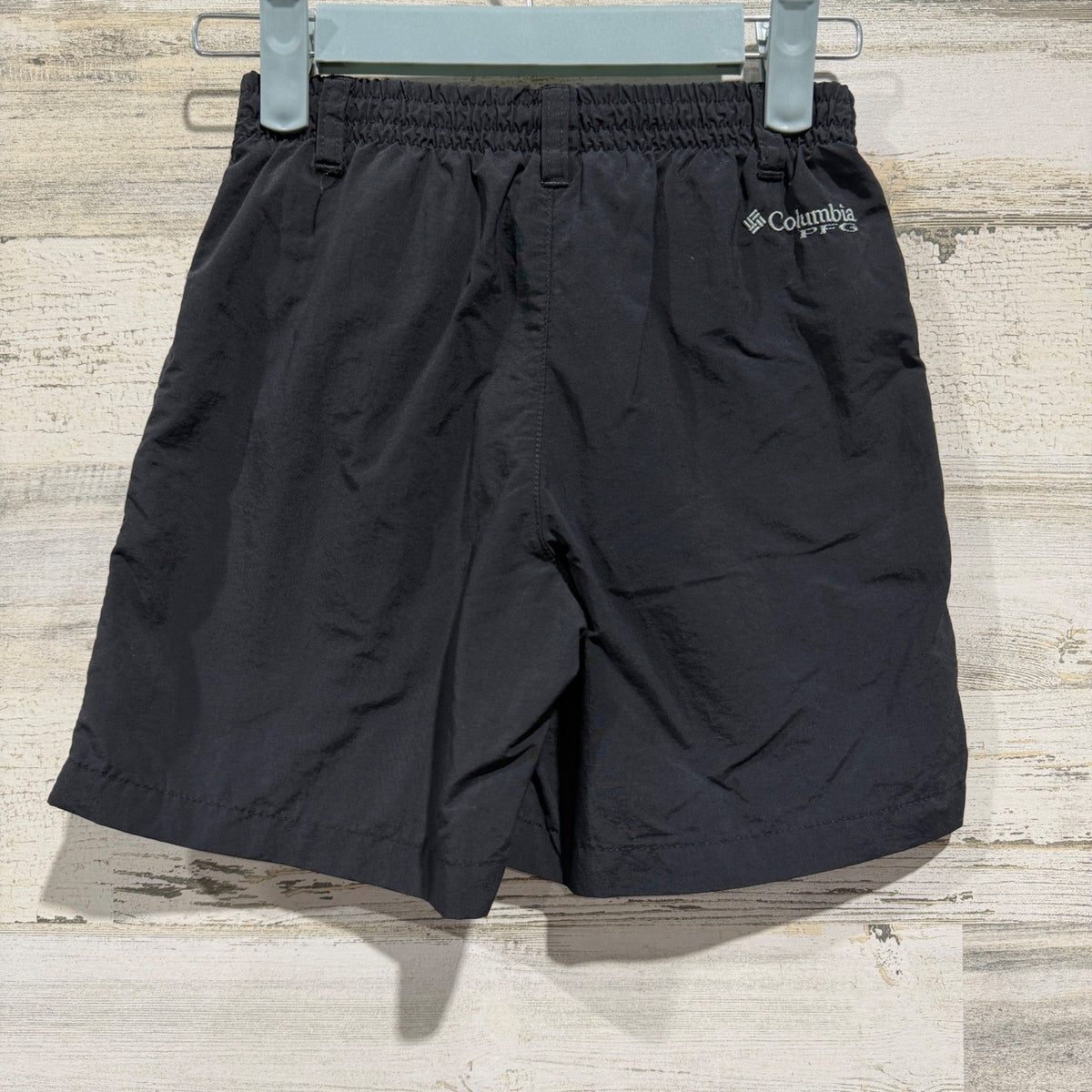 Columbia PFG Shorts Boys Small Black Omni-Shade Fishing Outdoors EUC2