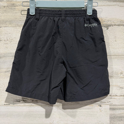 Columbia PFG Shorts Boys Small Black Omni-Shade Fishing Outdoors EUC2