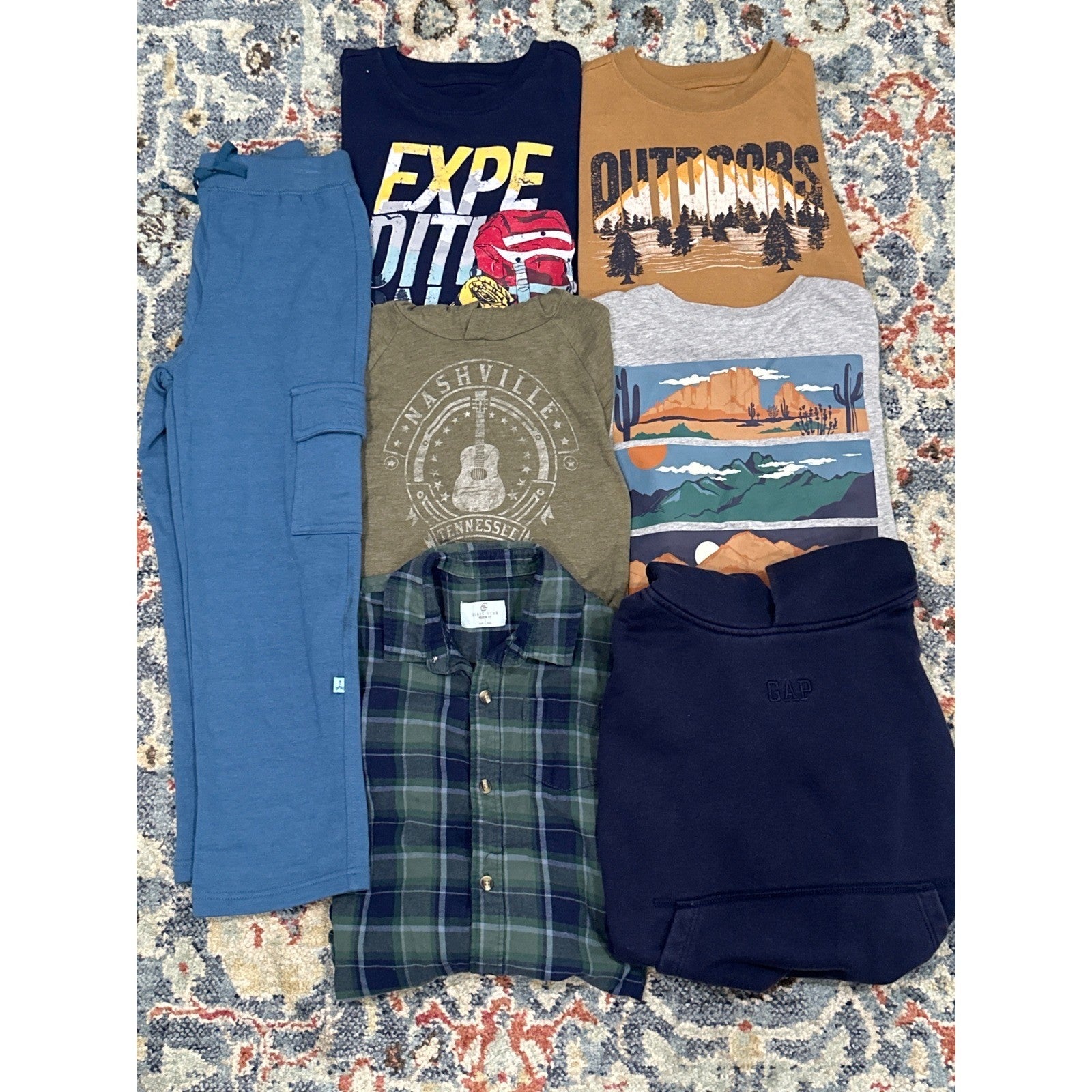 Gap Kickee Pants Tommy Bahama Class Club Boys 7 Long Sleeve Shirt Pant Bundle0