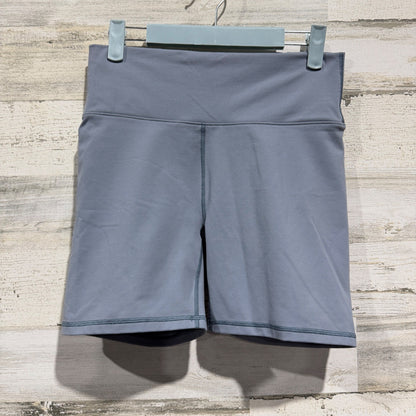 Fabletics PowerHold Lattice Back Shorts Women M Blue Polyester Active EUC0