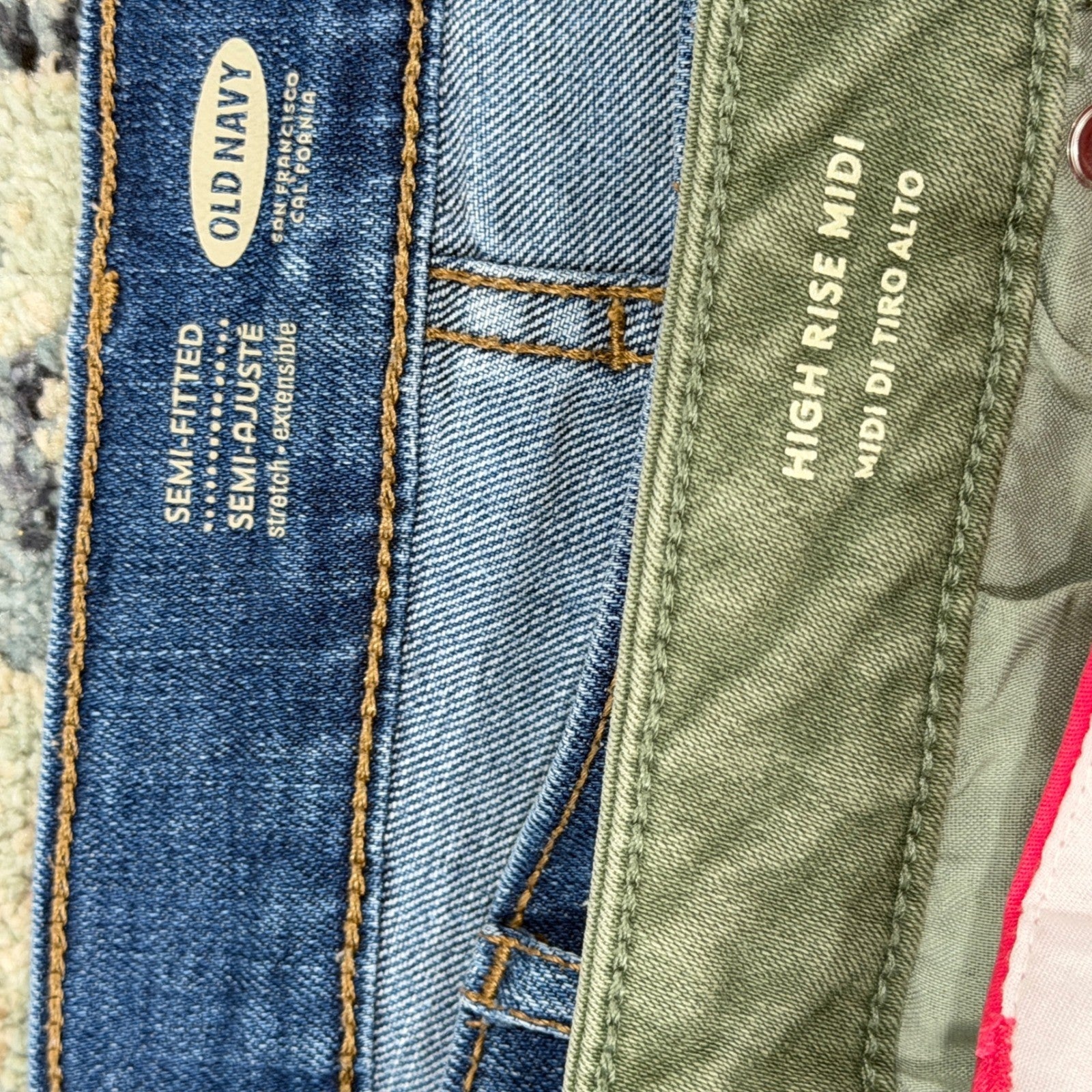 Old Navy Universal Thread Shorts Women 10 Pink Blue Green Casual Bundle EUC8