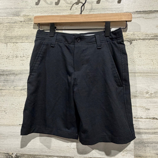 Under Armour Golf Shorts Boys Small Black Performance Athleisure EUC0