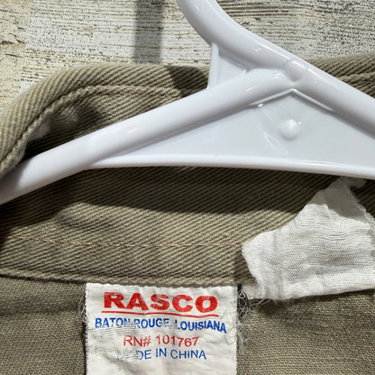 Rasco FR Work Shirt Men's Small Tan Camo Western Pearl Snap3
