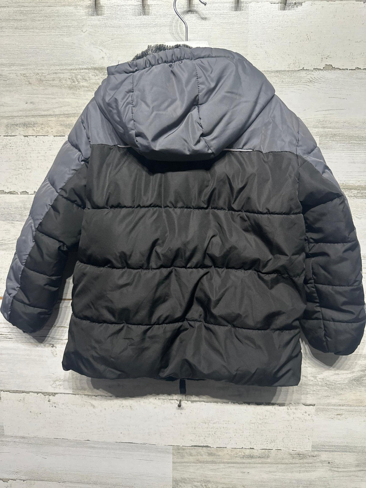 Black Fleece Lined Jacket Wonder Nation Kids XS 4-5 EUC2