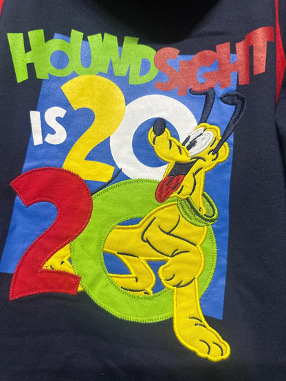 Disney Parks Hoodie Kids Size 7/8 Navy Pluto Houndsight Is 20/20 NWT7