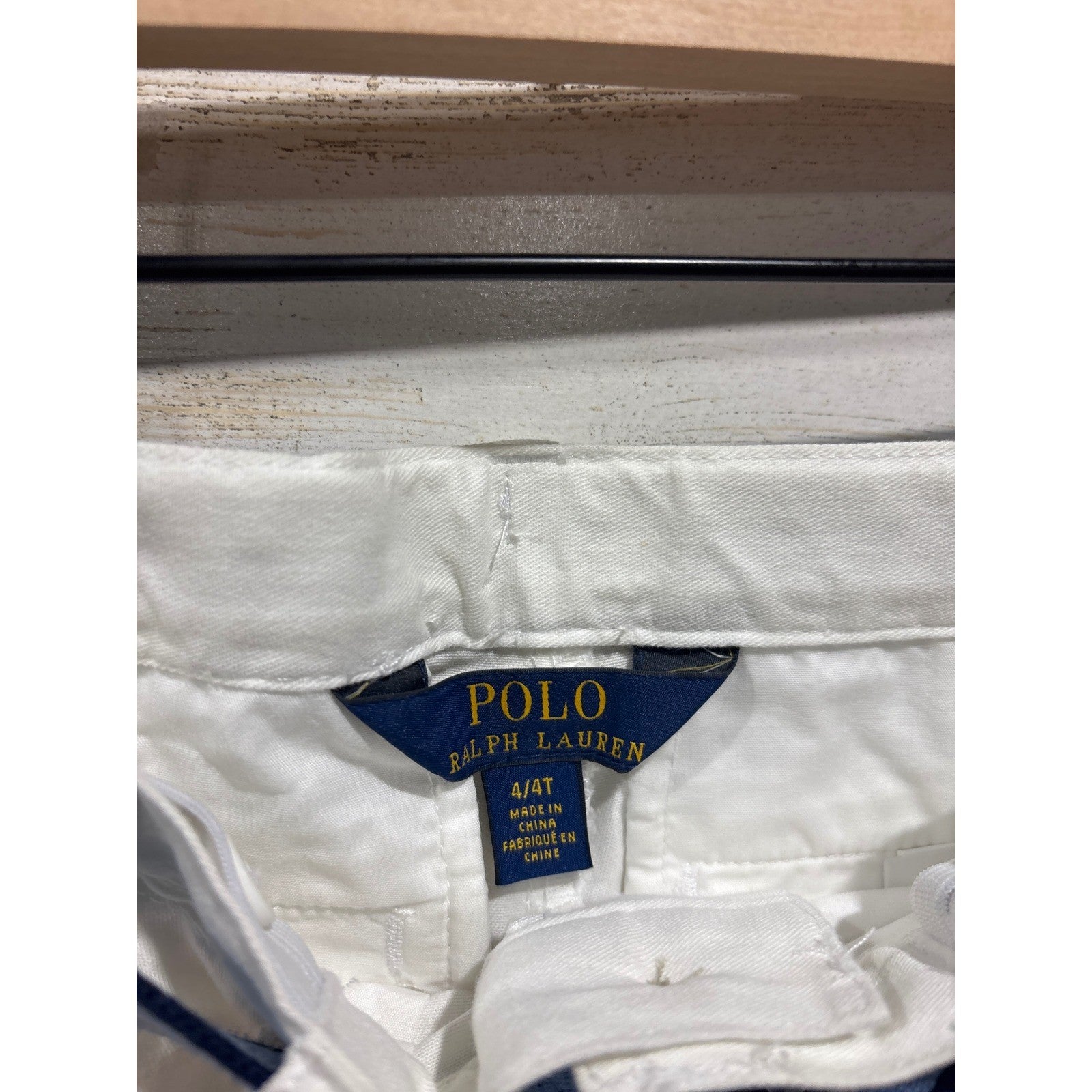 Polo Ralph Lauren Chino Pants Boys 4T White Belted Preppy NWT *Flawed3