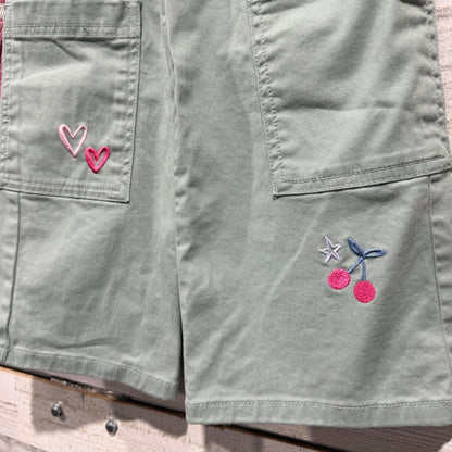 Gap Tucker + Tate Sweater Pants Set Girls 2-3 Pink Green Embroidered EUC6