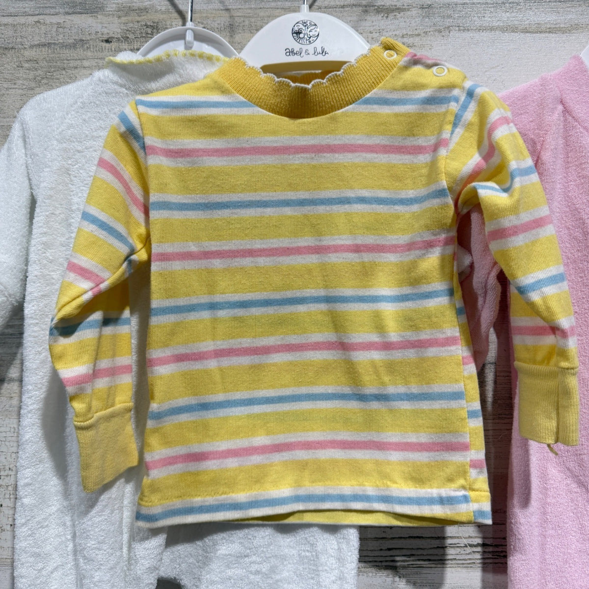 Vintage Baby Bundle 6-12m Panda Winning Colours Sleepers Shirt Pink Striped Lot5