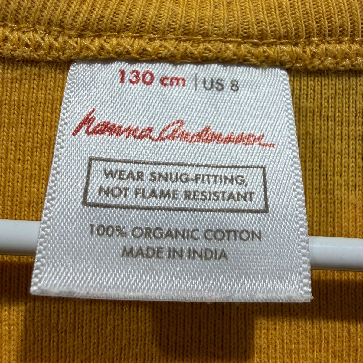 Hanna Andersson Long Sleeve Pajama Top Kids Size 8 Yellow Bat Print Cotton1