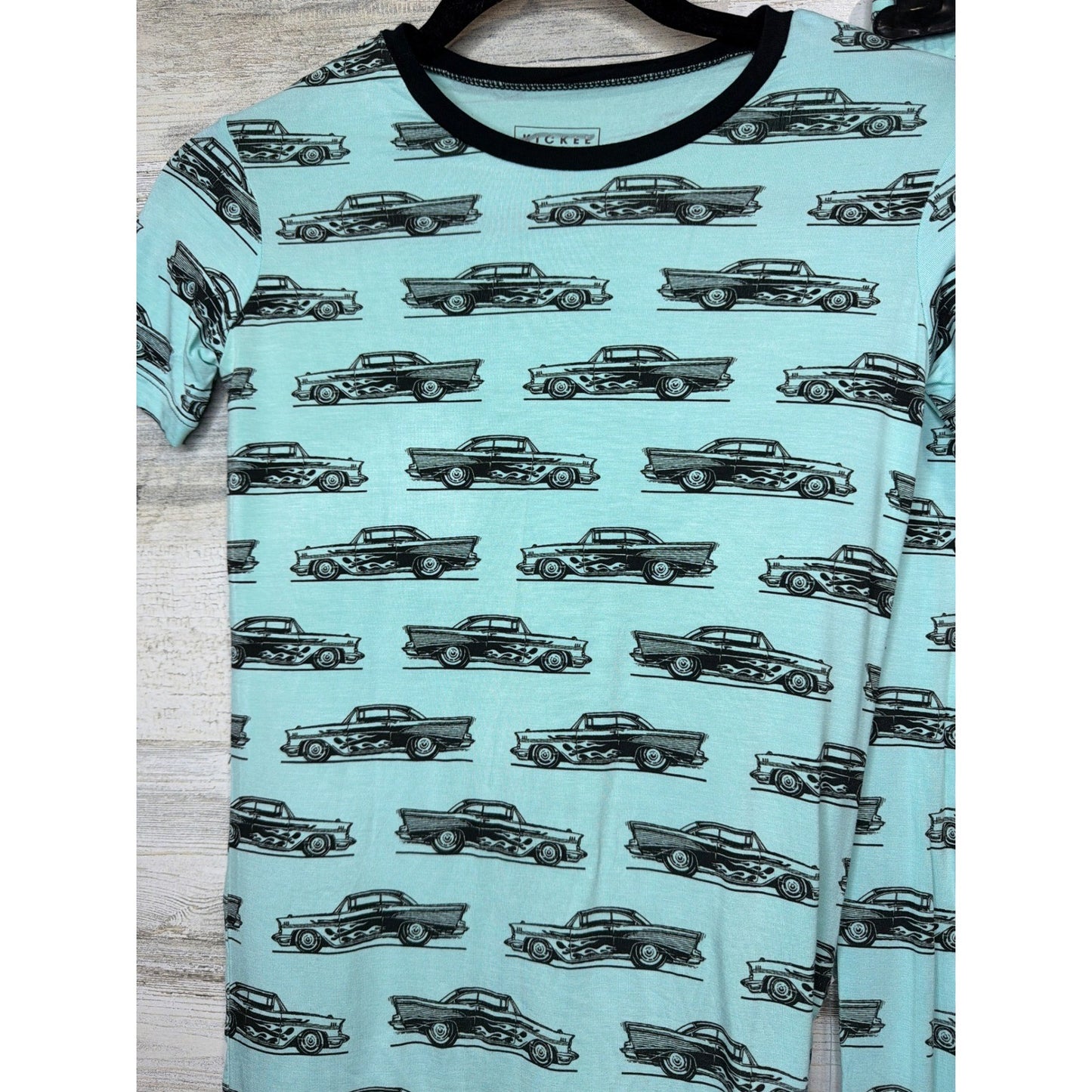 Kickee Pants Pajamas Boys 12 Summer Sky Hot Rod Bamboo Short Sleeve NWT1