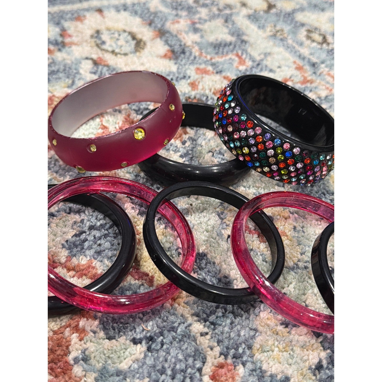 Jewelry Lot Women Multi Bangle Cross Earrings Gothic Y2K EUC4