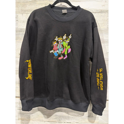 Powerline Goofy Sweatshirt Women Oversized Medium Black Disneycore EUC0