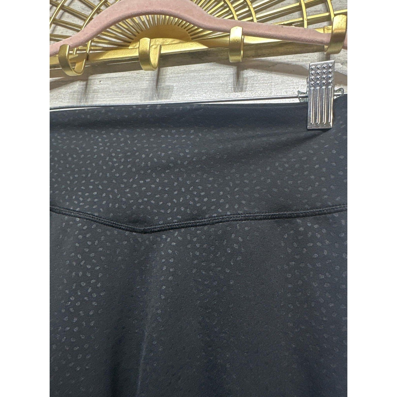 Buffbunny Collection Leggings Women Medium Black Dotted High Waist EUC1