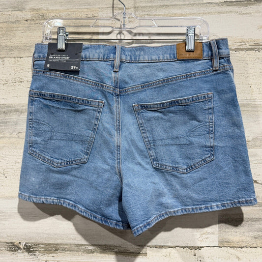 American Eagle Relaxed Short Denim Womens 8 Strigid Super High Rise Cotton NWT0