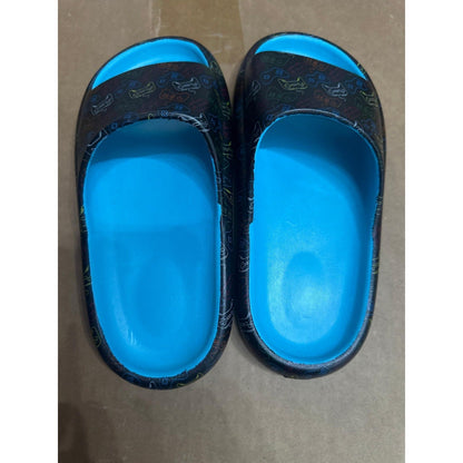 Ground Up Slide Sandals Boys Youth 3 Black Blue Video Game Controller Print NWT1