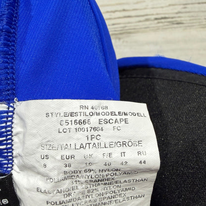 Miraclesuit Escape Swimsuit Women 8 Blue Ruched Underwire Slimming EUC5