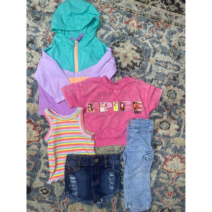 Spice Girls Cat & Jack Bundle Girls 12M Multi Retro Colorblock Denim GUC*0