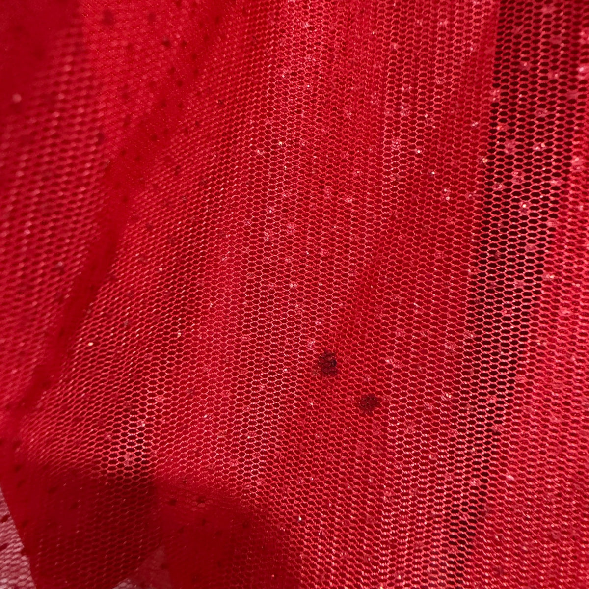 H&M Tulle Skirt Ribbed Dress Girls 6X/7 Red Cotton Blend Holiday Flawed*7