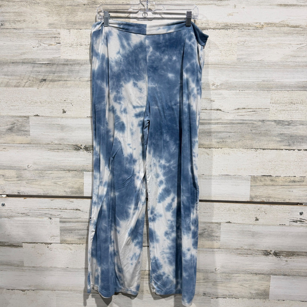 Kickee Pants Wide Leg Lounge Pants Women XL Blue Tie Dye Bamboo Flawed*3