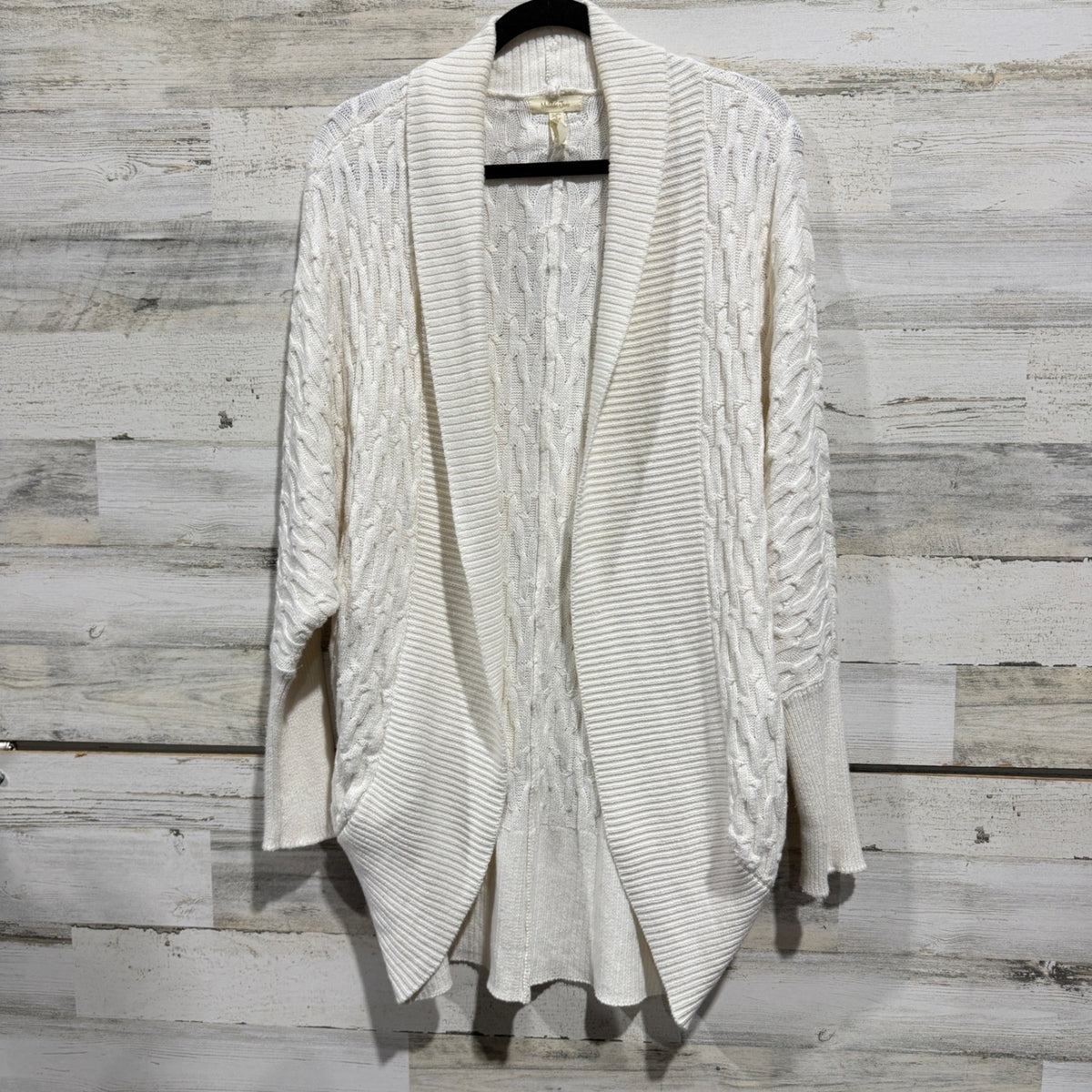 Matilda Jane Cable Knit Cardigan Women S/M Cream Cotton Blend Flawed*0