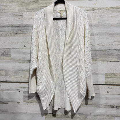 Matilda Jane Cable Knit Cardigan Women S/M Cream Cotton Blend Flawed*0