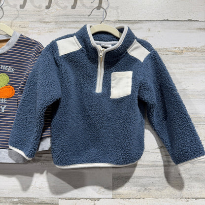 Baby Essentials Petit Lem Long Sleeve Bundle Boys 24M Blue Striped Fall EUC4