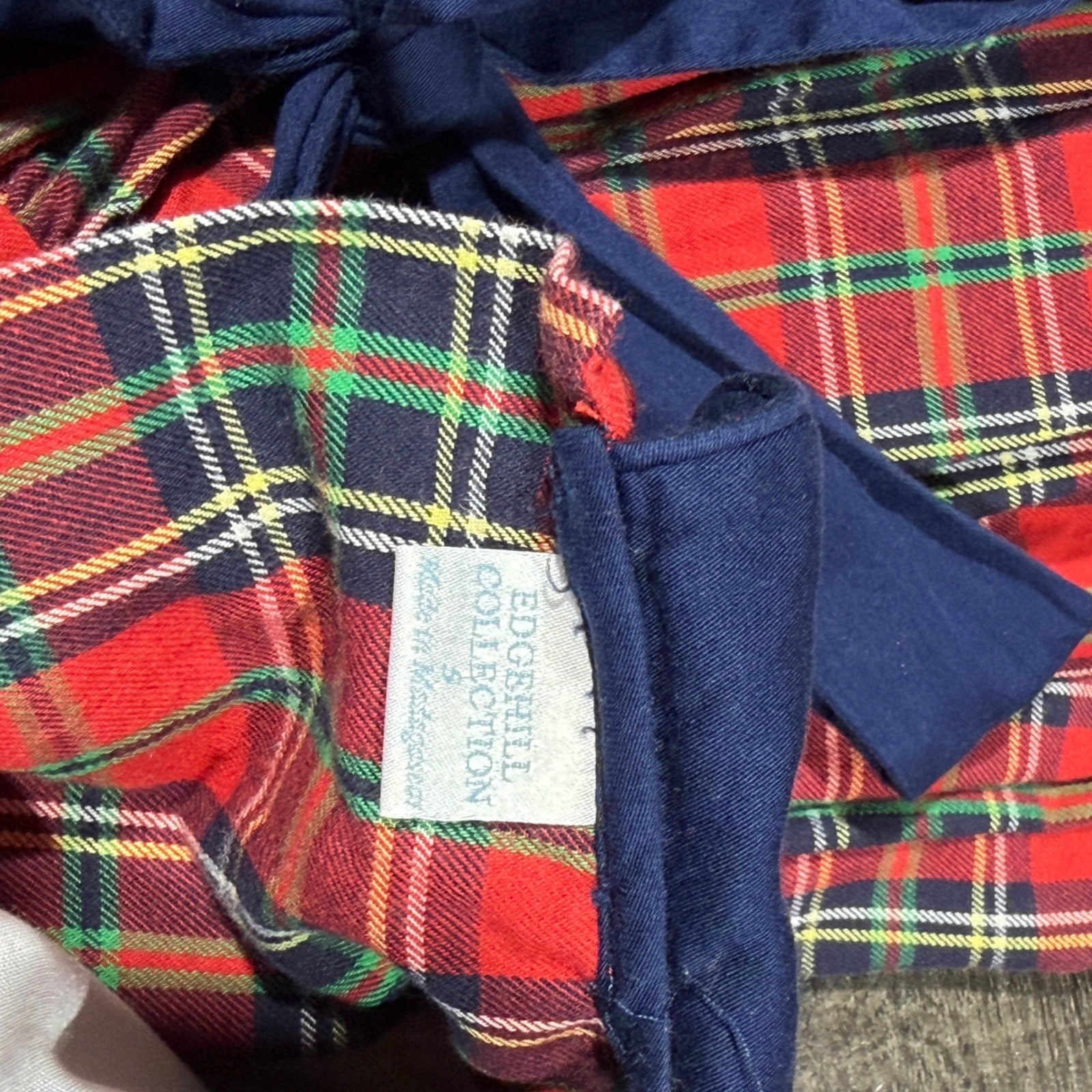 Edgehill Collection Plaid Dress Girls 5 Red Tartan Holiday Preppy EUC4