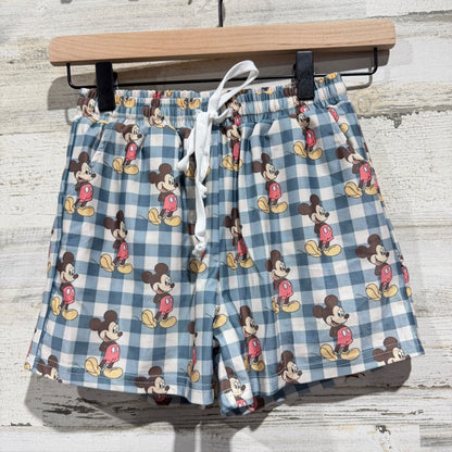 Home Team Kids Mickey Mouse Swim Shorts Boys 8-9T Blue Gingham New0