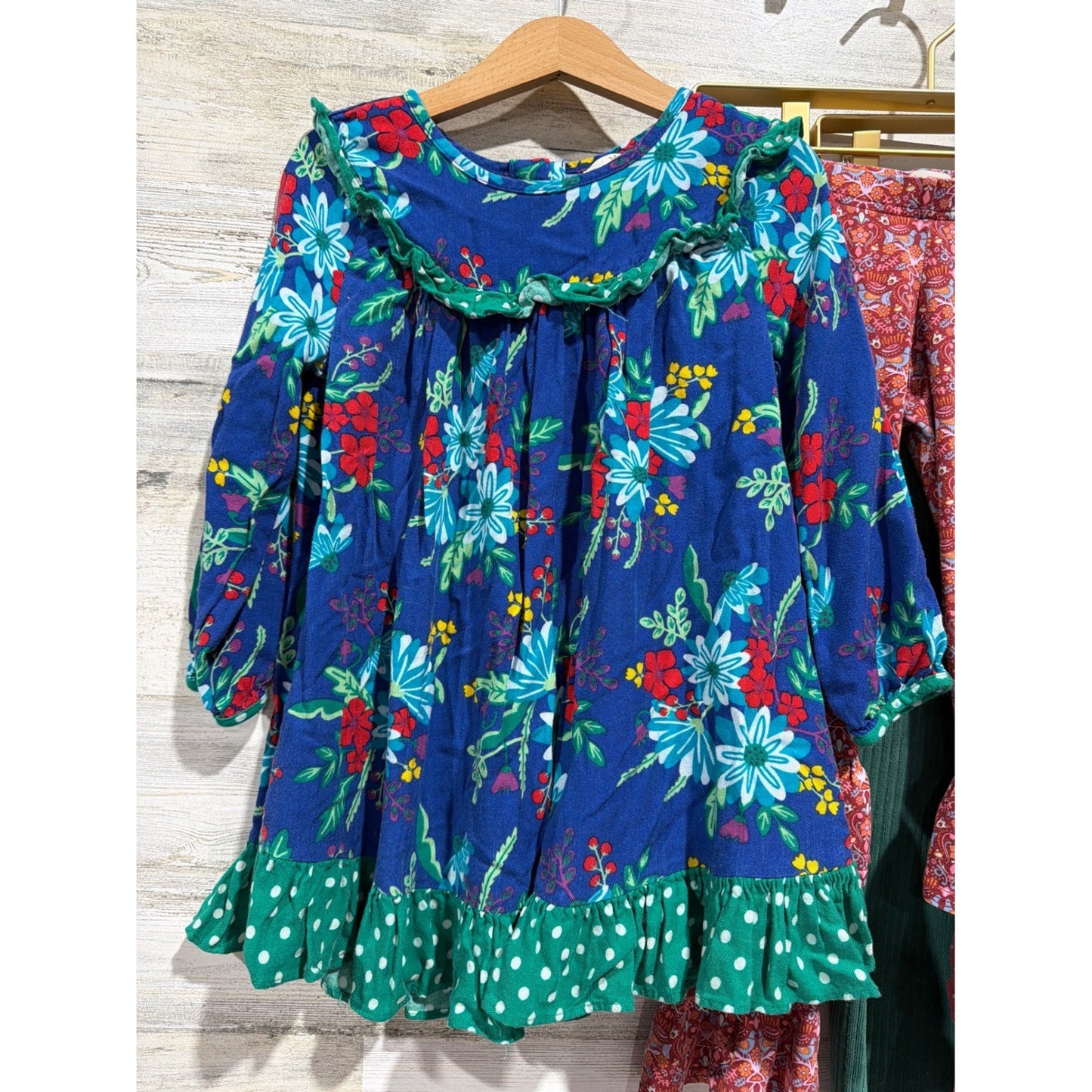 Matilda Jane Cat & Jack Dress Pants Bundle Girls 4 Blue Green Floral Ruffle Boho1