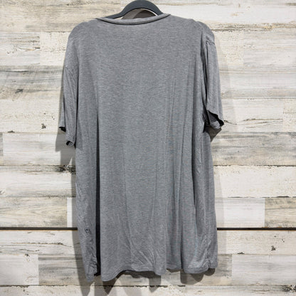 Kickee V-Neck Tee Men XL Grey Bamboo Spandex Loungewear Basic EUC2