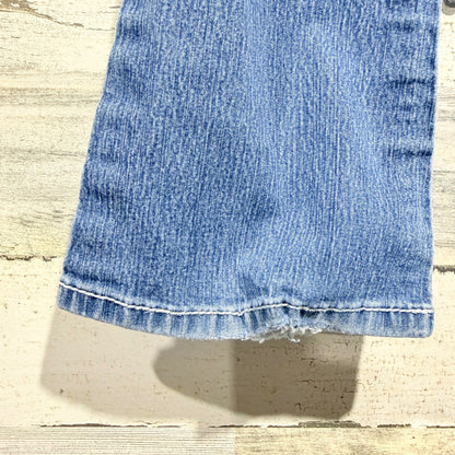 Wired Heart Bootcut Jeans Girls 7 Blue Cotton Spandex Western Flawed*6
