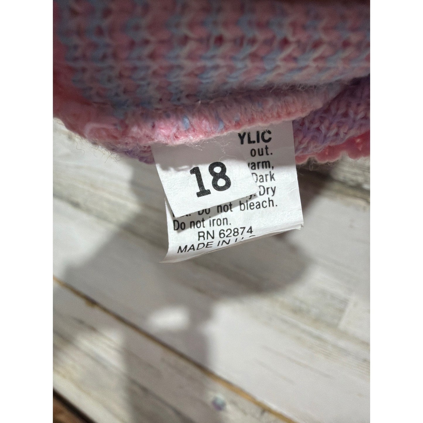 Vintage Rags Knitwear Sweater Vest Girls 18 Pink Novelty Windowpane Made in USA4
