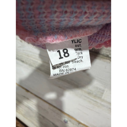 Vintage Rags Knitwear Sweater Vest Girls 18 Pink Novelty Windowpane Made in USA4