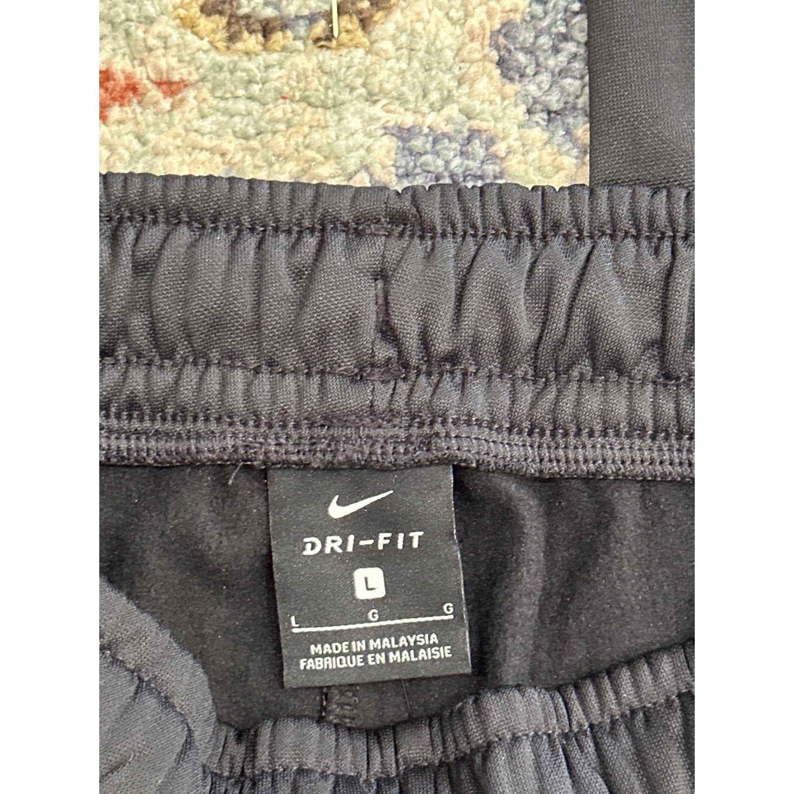 Nike Training Pants Kids Large Black Grey Excellent Dri-FIT Athletic Joggers NWT1