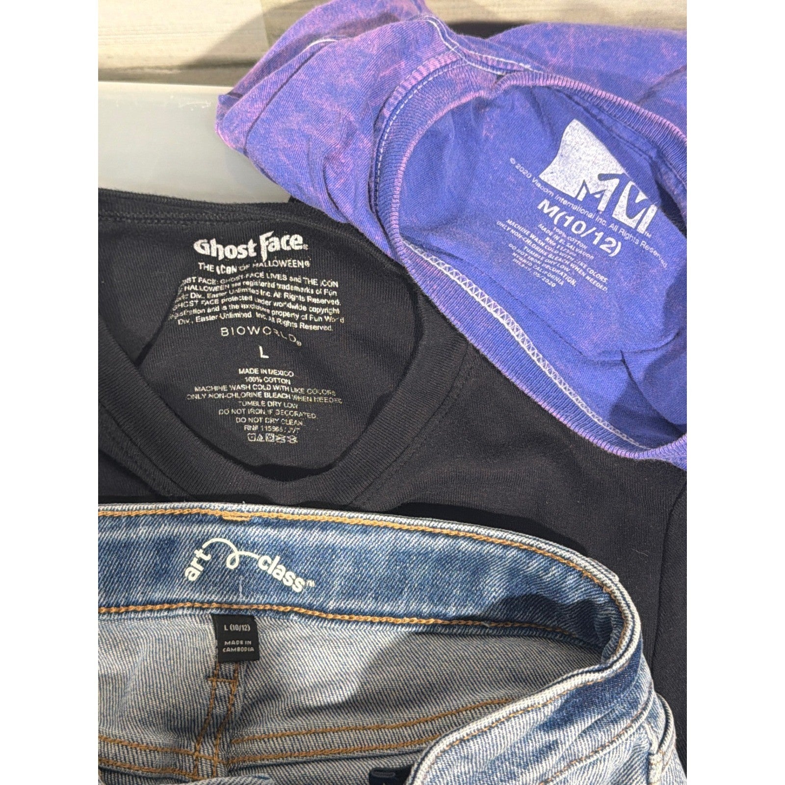 Art Class MTV Ghost Face Bundle Girls 10/12 Purple Black Blue Graphic EUC5