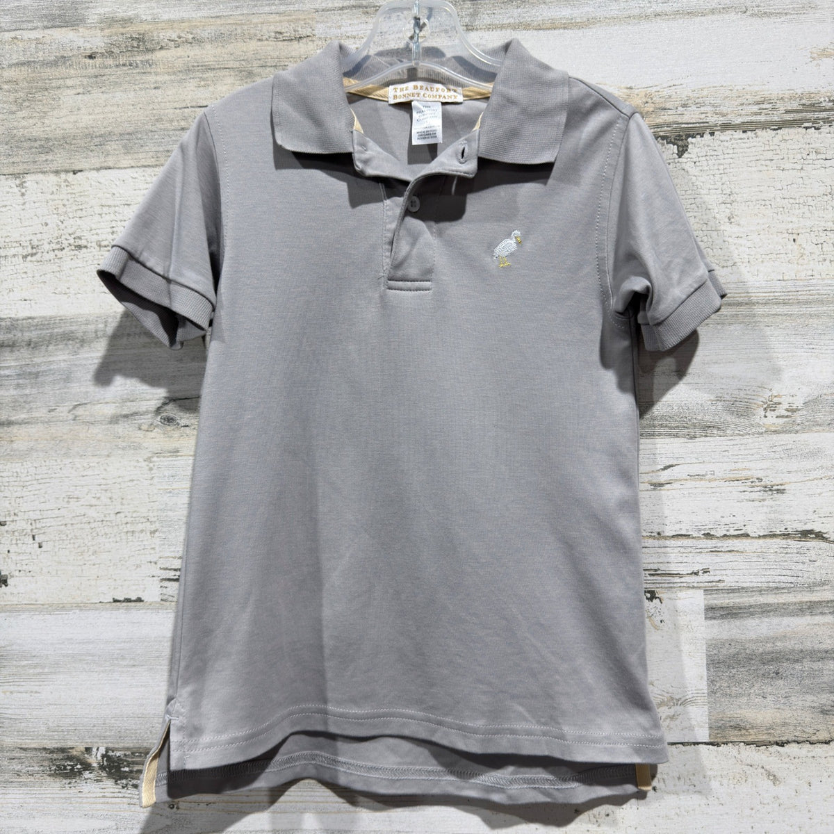 The Beaufort Bonnet Company Polo Shirt Boys 5 Grey Pima Cotton Preppy EUC0