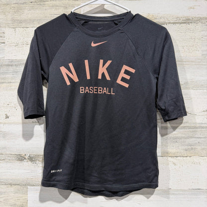 Nike Baseball Dri-FIT Graphic Tee Boys Size S Black Polyester Sporty0