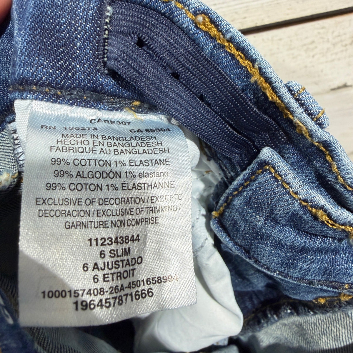 Wrangler Classic Boot Jeans Boys 6 Slim Blue Denim Cotton Stretch Modern EUC5