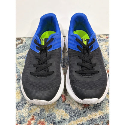 Under Armour Assert 9 Shoes Boys 13K Black Blue Running Sporty EUC1