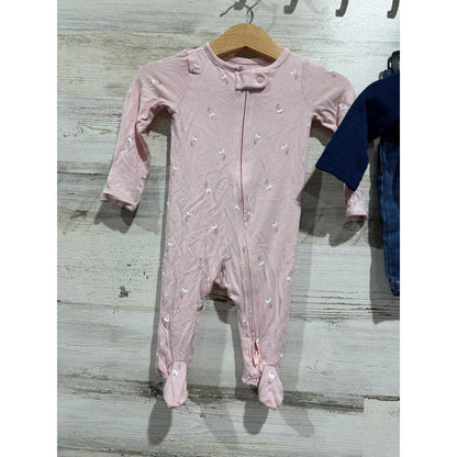 Old Navy Carters Burts Bees Baby Bundle 3-6M Pink Blue Floral Sleepers6