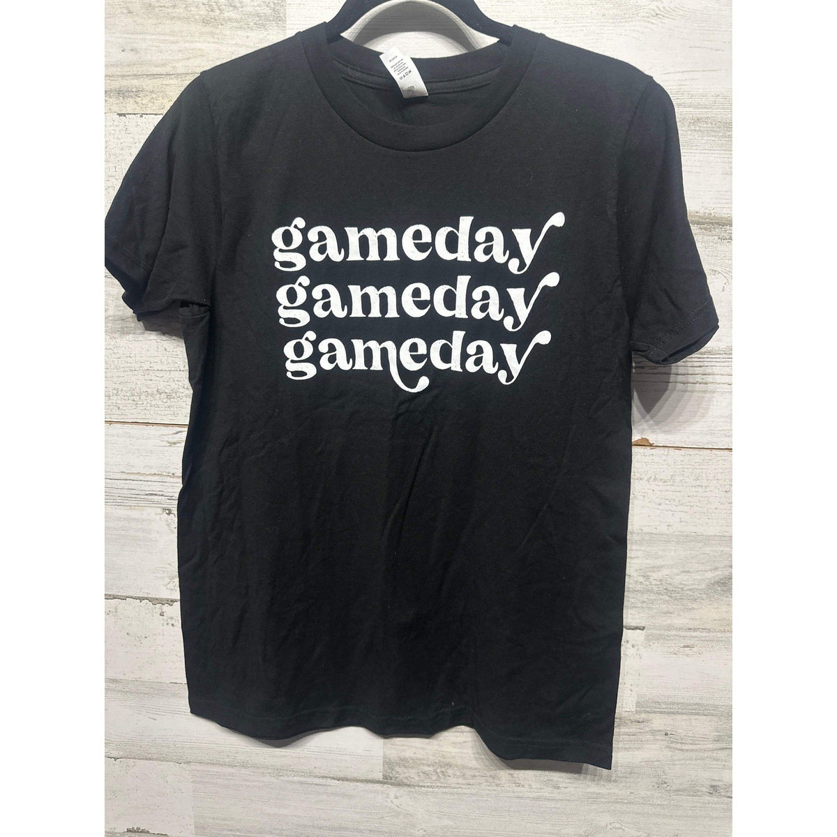 Bella Canvas Gameday Graphic Tee Youth XL Black Short Sleeve EUC0