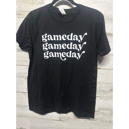 Bella Canvas Gameday Graphic Tee Youth XL Black Short Sleeve EUC0